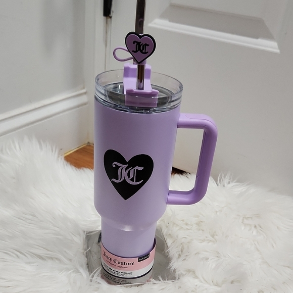💜🔹️Juicy Couture🔹️ Purple Tumbler with Straw - Picture 2 of 2